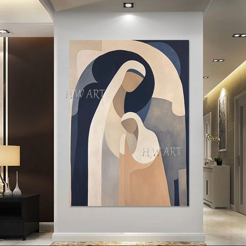 

Простая фигурка, художественная картина маслом, Абстрактная Картина на холсте, оптовая продажа, Безрамная настенная подвеска, современный декор для отеля, художественное оформление