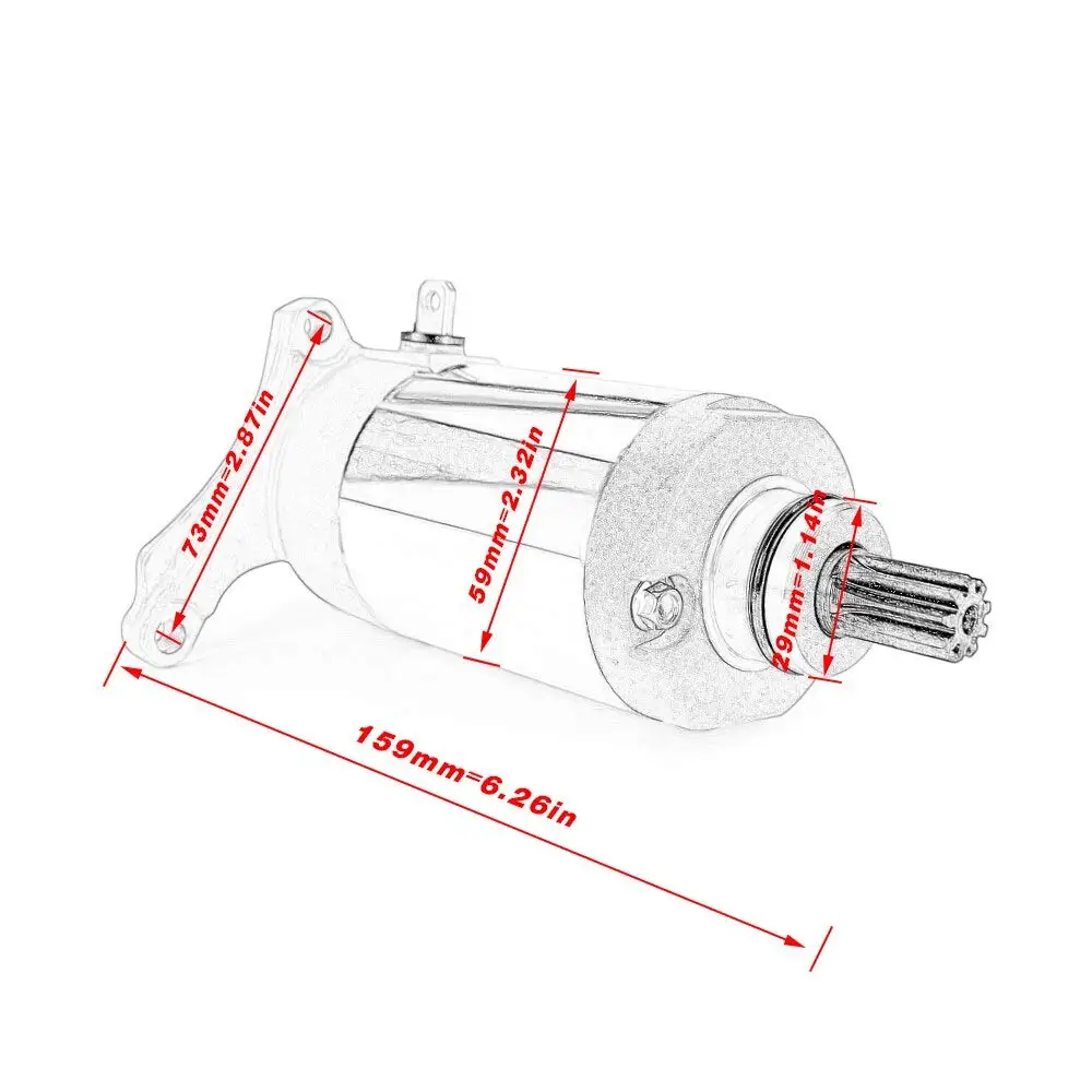 Starter Motor for Yamaha TW125 TW200 TRAILWAY 200 TT-R225 TT-R230 XT225 TW 125 200 1C6-H1800-00 4JG-81890-00 3AW-81800-01