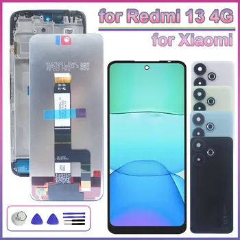NUOVO Display LCD per Redmi 13 4G, Schermo Touch con Cornice, Ricambio per Telefono Redmi 13 4G 24040RN64Y