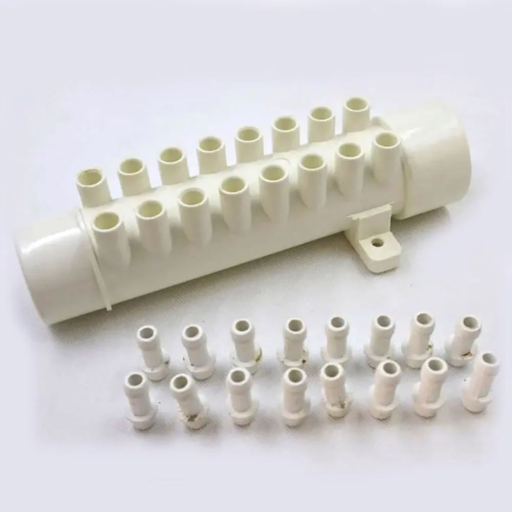 Bathtub inside/outside joint air distributor,spa hot tub air Manifold1.5"with 16 holes (10mm) PVC bathtub accessories