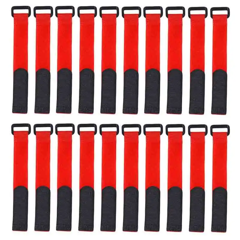 10-Piece Reusable Fishing Rod Strap Set – Adjustable Hook & Loop Fasteners