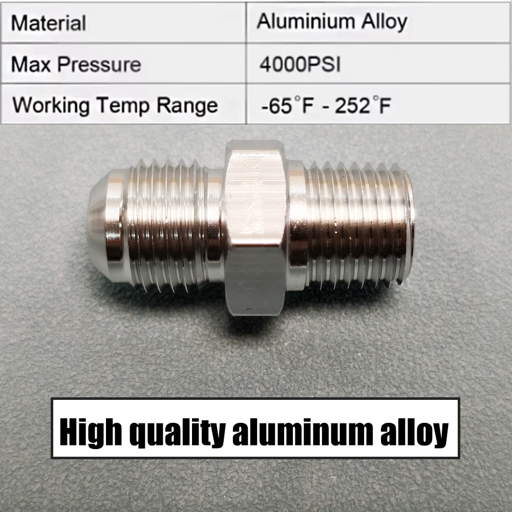 AN3 AN4 AN6 AN8 AN10 AN12 To 1/8 1/4 3/8 1/2 3/4 NPT Oil-cooled Adapter Universal Straight Fuel Hose Adapter Pipe Thread Fitting