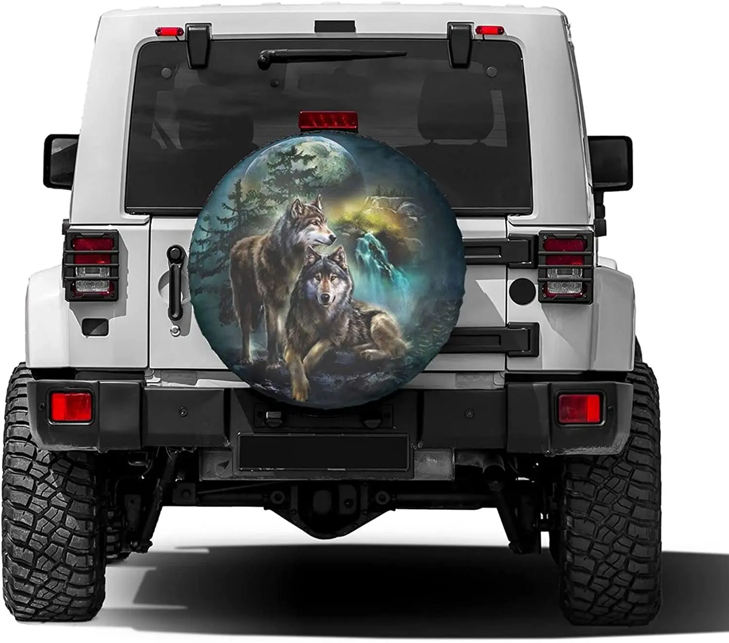 Wolf Spare Tire Cover Waterproof Dustproof UV Resistant Sun Wheel Tire Cover  for Jeep Trailers, RVs, SUVs and Many Vehicles AliExpress