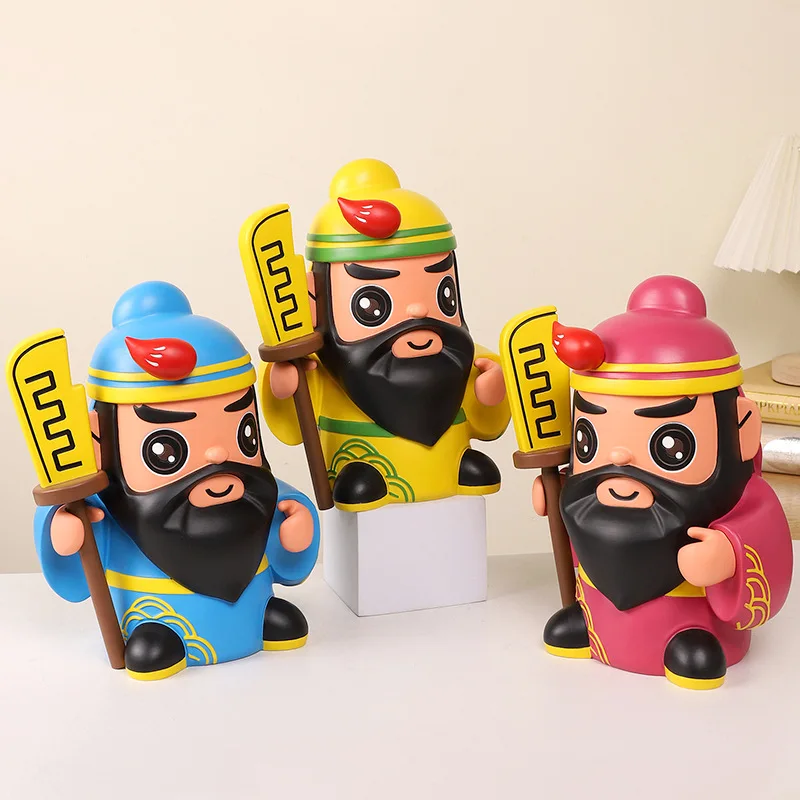 

Q version Guangong Wealth God Statue Decoration Wholesale Resin Crafts Wholesale Zhaocai Desktop Decoration Creative Gateway
