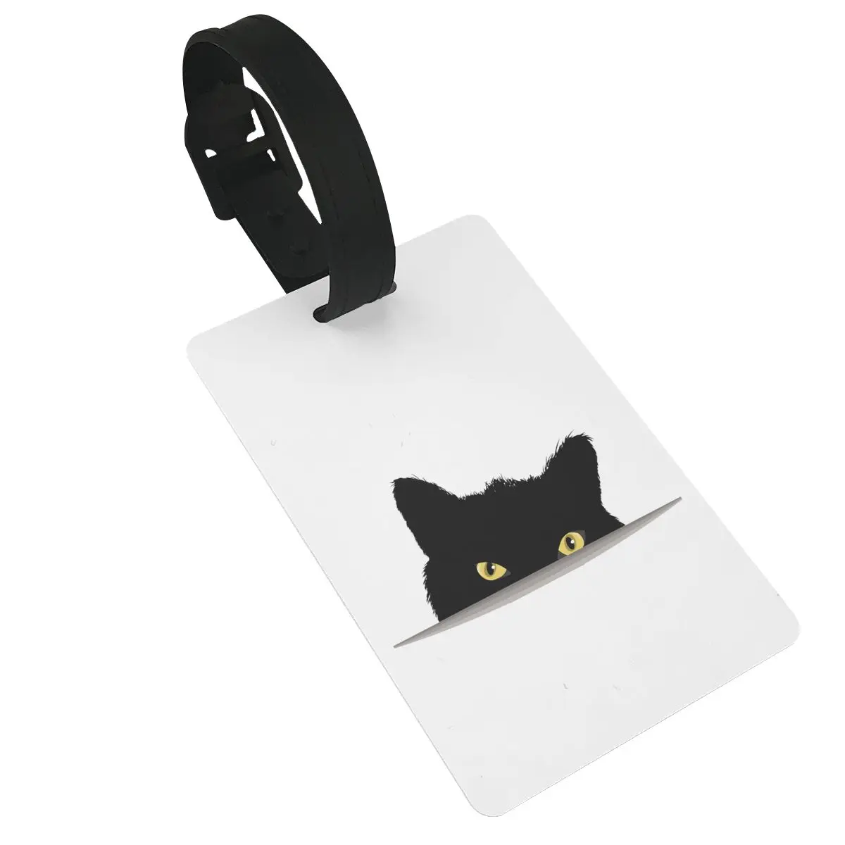 

Ярлык в виде черной кошки, аксессуары для путешествий, модная бирка для багажа, портативный держатель для этикеток, идентификационный адрес имени