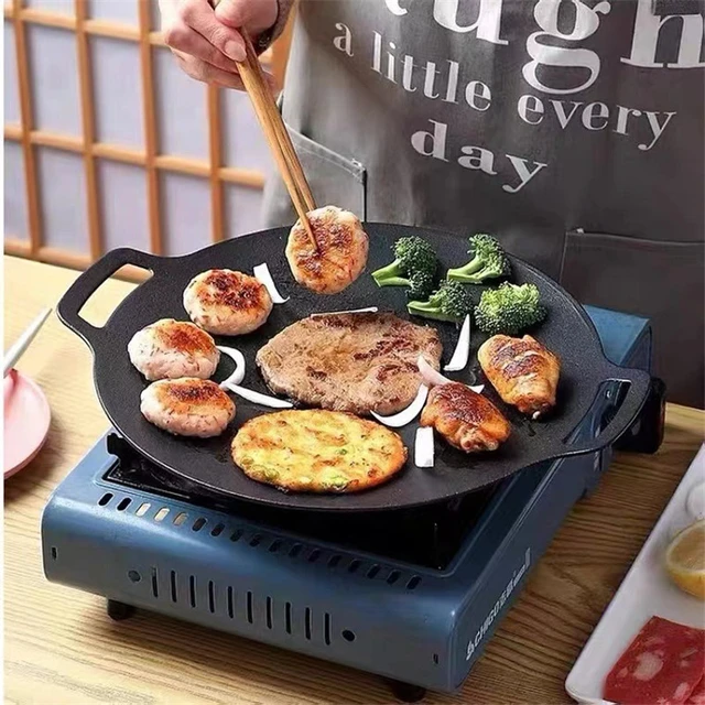 29cm Non-stick Griddle Cast Iron Frying Pan Flat Pancake Griddle