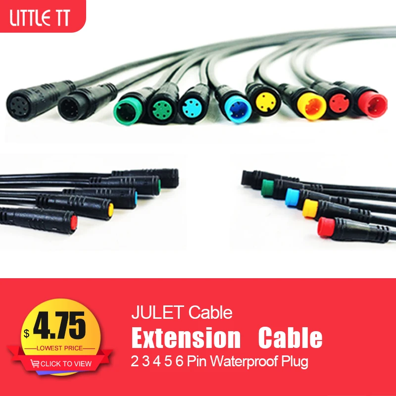 Julet Connector 2,3,4,5,Pin Extension Cable Connector For Bafang Ebike Display Julet Connector 2,3,4,5,Pin Extension Cable Connector For Bafang Ebike Display