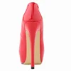 Women High Heels Pumps 14cm Round Toe Stilettos Talon Femme Sexy Ladies Red Wedding Shoes Black Platform Heels Big Size 5