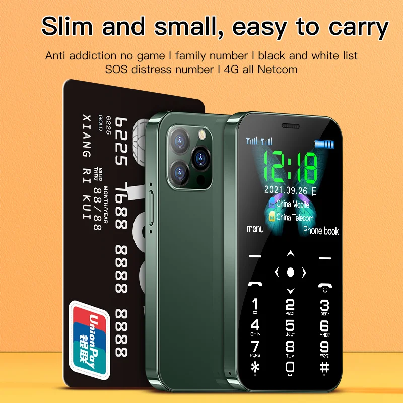 SOYES D13 4G LTE Mini Mobile Phone 1.77 Inch Touch Keypad Cellphone 900mAh Dual SIM Type-C SOS Small Phone 5