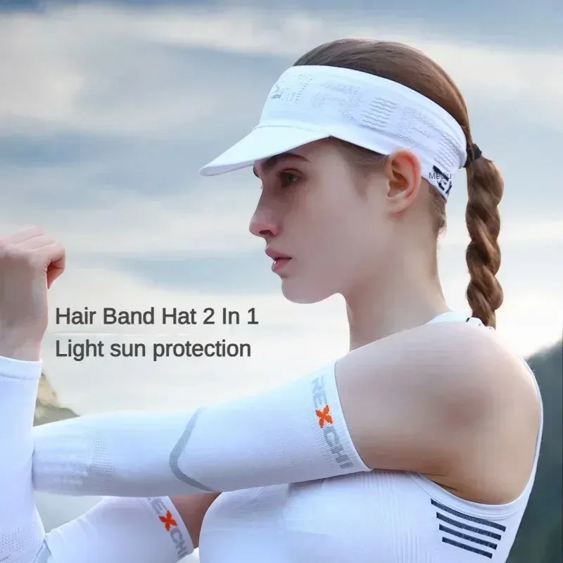 Sports visor Sports Visor Cool Elastic Unisex Sports Non-slip Headband Outdoor Running Fitness Tennis Sweat-absorbent Breathable Visor