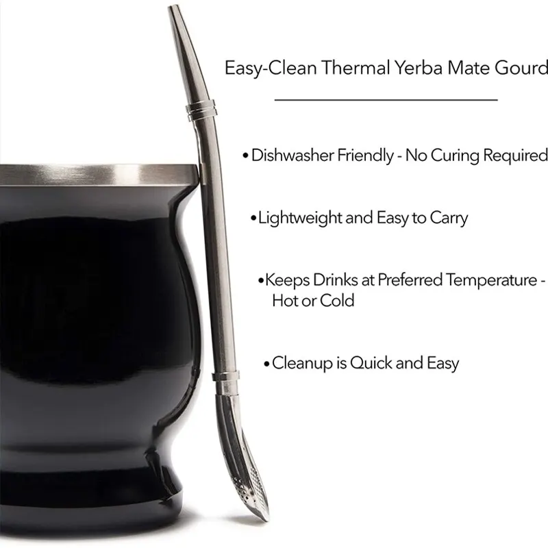 Tea Cup Ma Dai Tea Cup Argentina Insulated Straw Cup Insulated Simple Gourd Various Styles of Tea Plum