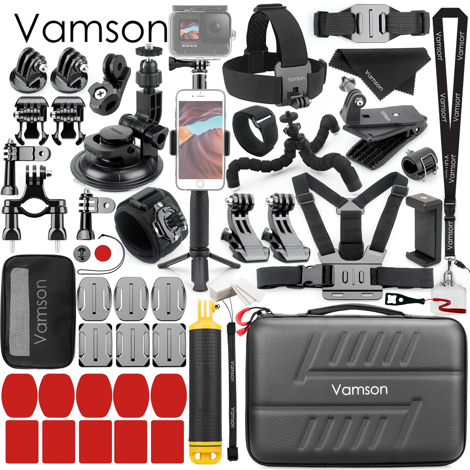Vamson Accessories Kit for GoPro Hero 10 9 8 7 6 5 Black 4 3 Vamson Accessories Kit for GoPro Hero 10 9 8 7 6 5 Black 4 3