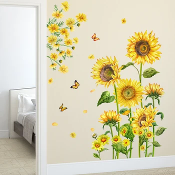 Sunflower Butterfly Wall Sticker 1