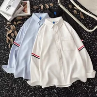 Fashionable Casual Long Sleeve Men's Shirt Spring Autumn New Style Loose Trendy Top Korean Style Summer Male Clothing