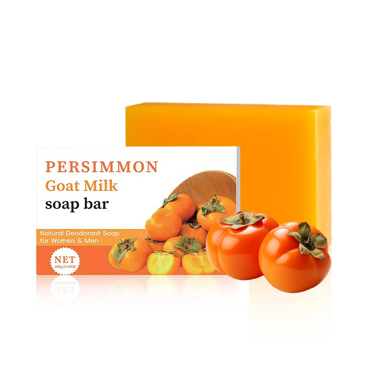 Persimmon Soap Bar Body Odor Control Purifying Deodorizing Face Body Wash Eliminating Odor Great Skin