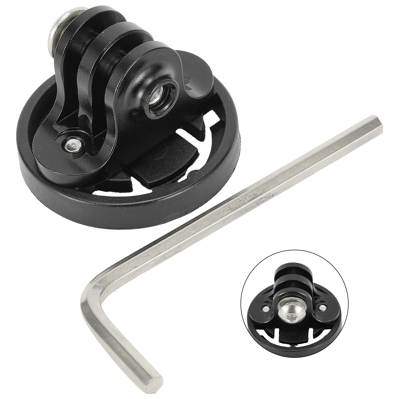 

For Garmin Varia Base Bike Computer Mount ABS+Aluminum Alloy Bicycle Accessories Black Camera Mount Taillight Holder Brand New