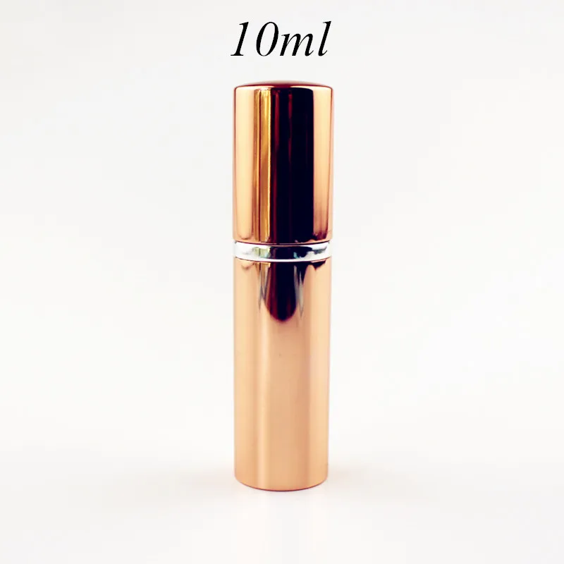 Compact Refillable Perfume Spray Bottle with Aluminum Case, 5ml - 10ml Capacity