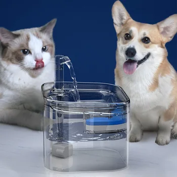 2.2 L 고양이 스마트 정수기, 반려동물 자동 순환, 흐르는 투명 물, 고양이와 개 급식