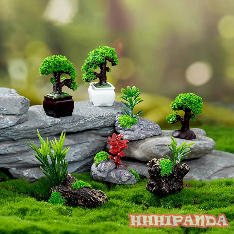 Micro Landscape Creative Potted Welcoming Pine Bonsai Dollhouse Gardening  Decor Car Decoration Desktop Small Ornamentst - AliExpress 26