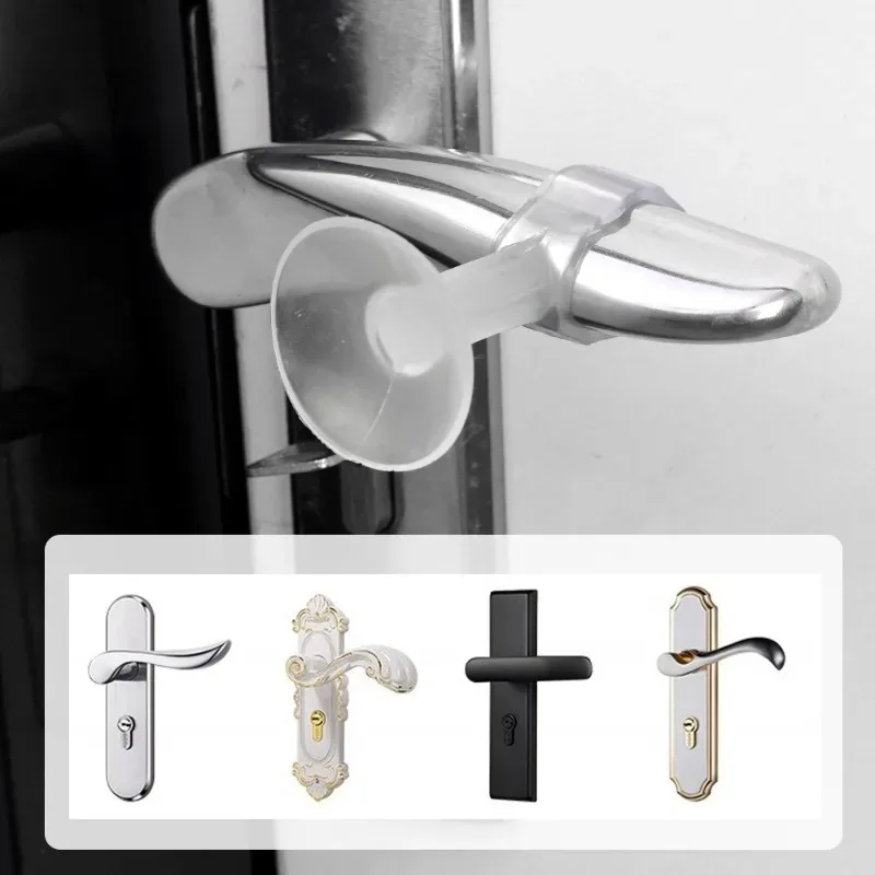 1-10Pcs Silicone Door Stops Transparent Door Handle er Baby Safety Shockproof Pads Wall Furniture Protective Home Stop