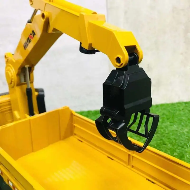 Huina-rc子供用ダンプトラック、合金エンジニアリング、プロのリモート