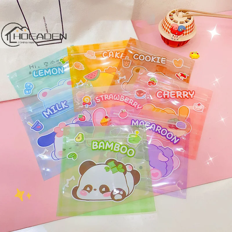 

10Pcs Plastic Ziplock Bags Cartoon Nuts Candy Cookie Chocolate Gift Packaging Party Favor Zipper Wrapping Supplie