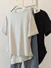 Hot Girl ort Sve T-irt Square Collar Irregular Design Women's plus Size Casual Sle Sweat Absorbent Summer Top
