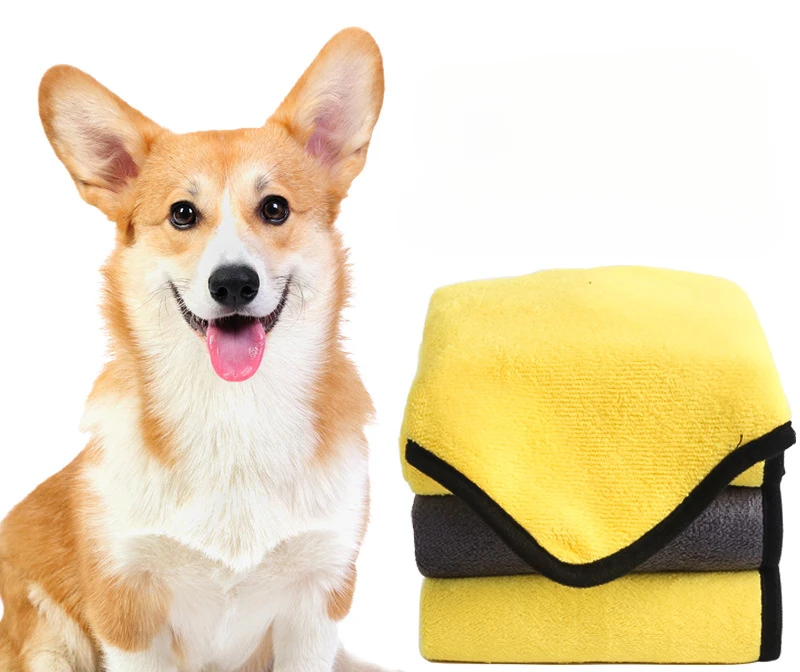 

Quick-drying Pet Dog and Cat Towels Soft Fiber Towels Water-absorbent Bath Towel Convenient Pet Shop Cleaning Towel Pet Supplies