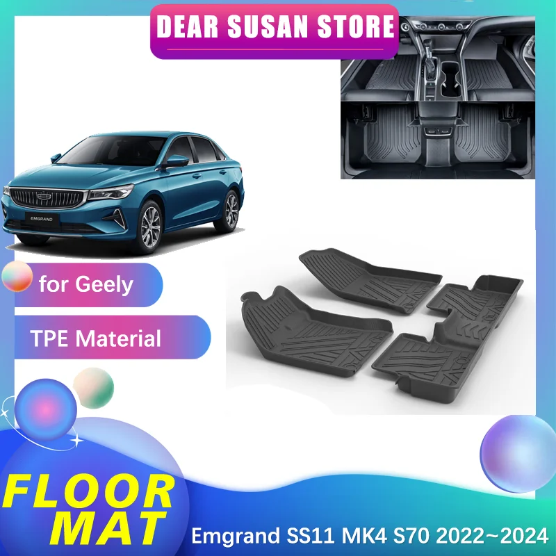 Floor Mat for Geely Emgrand SS11 MK4 S70 ~ Tray Foot TPE Waterproof Inner Liner Carpet Pad Cover Rug Accessories