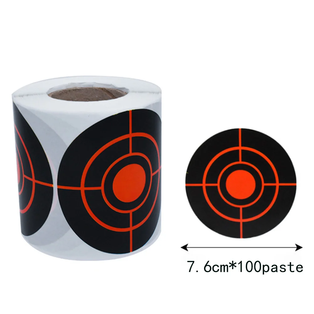 100 Pcs Yellow Red Shooting Exercises Splatter Targets Self Adhesive Shooting Stickers Shooting Target Training Supplies 3inch