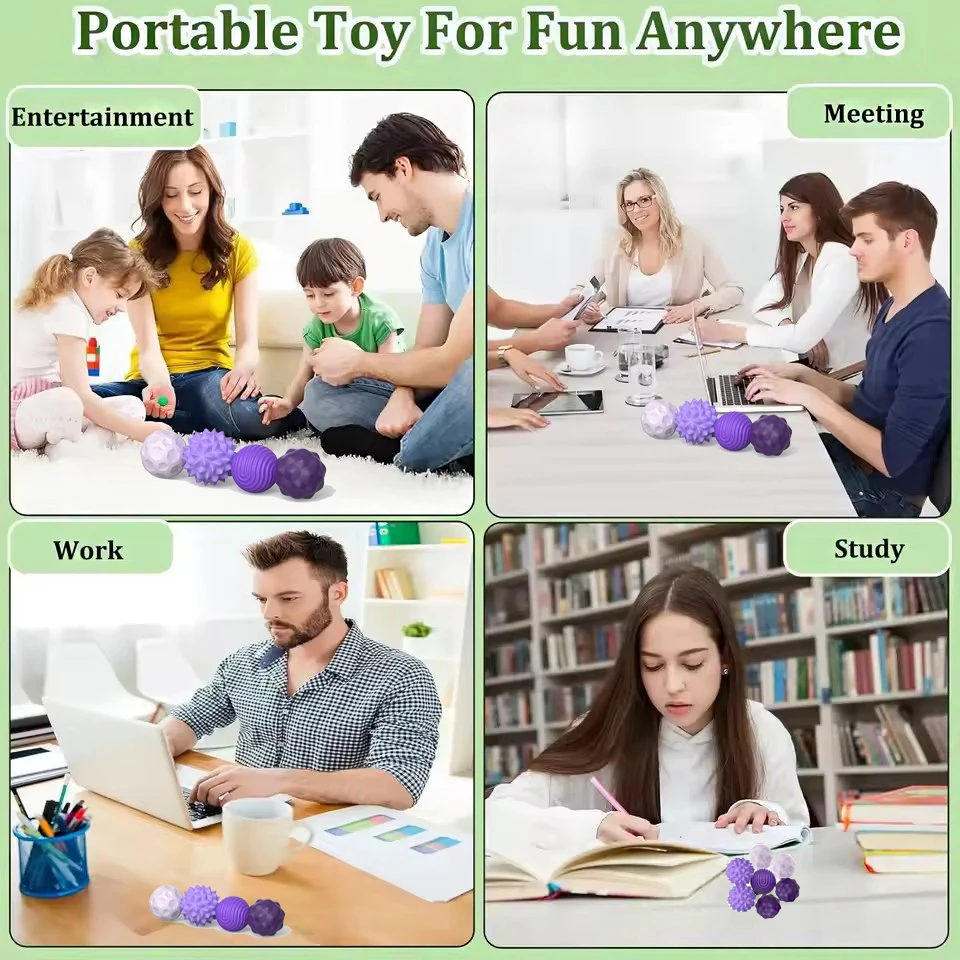 Silicone Magnetic Balls Fidget Toy For Stress Relief