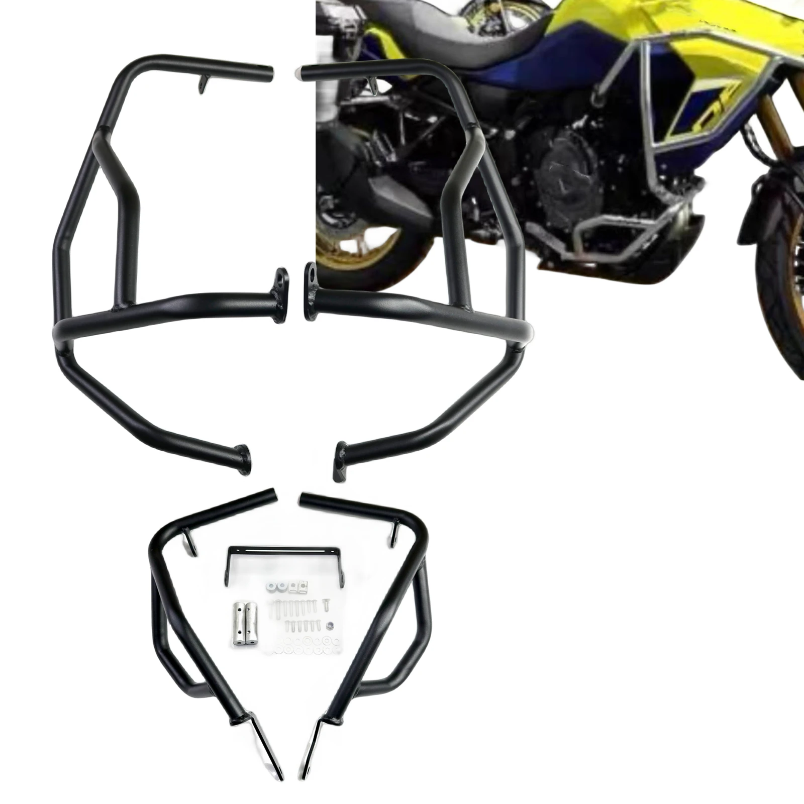 

For Suzuki V-storm 800 DE 2023-2024 Upper Lower Motorbike Engine Guard Crash Bar Protector