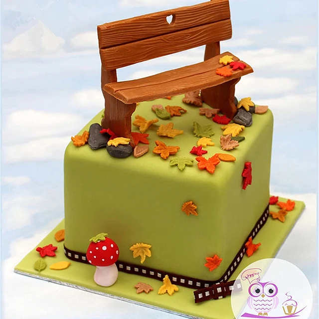 Juharlevél -Szilikon Penész Őszi Levelek Gyanta Fondant Csokoládé Cupcake Topper Dekorációs Szerszám Kender Hálaadás - Image 6