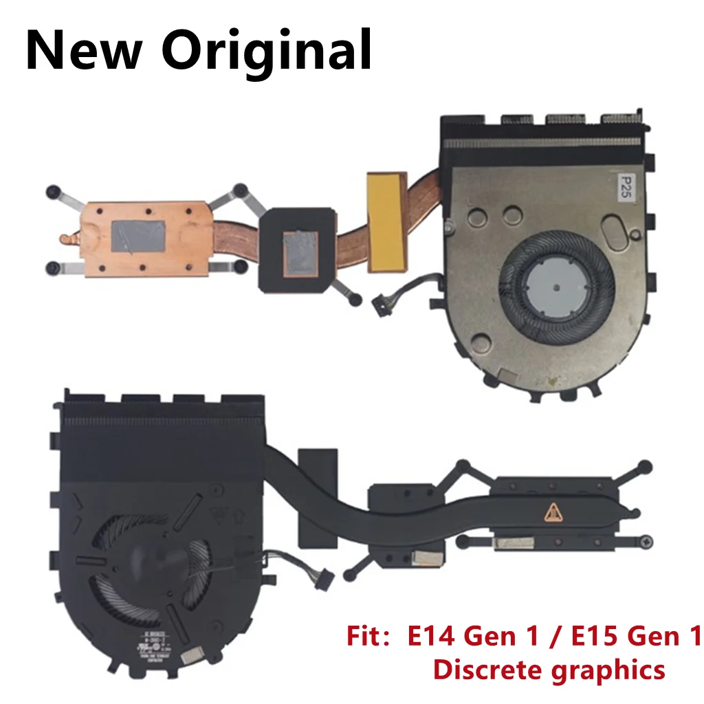 

Новый оригинальный кулер для ноутбука Lenovo ThinkPad E14 Gen 1 E15, радиатор для ЦП, радиатор, Дискретная Видеоверсия FRU:5H40S72910