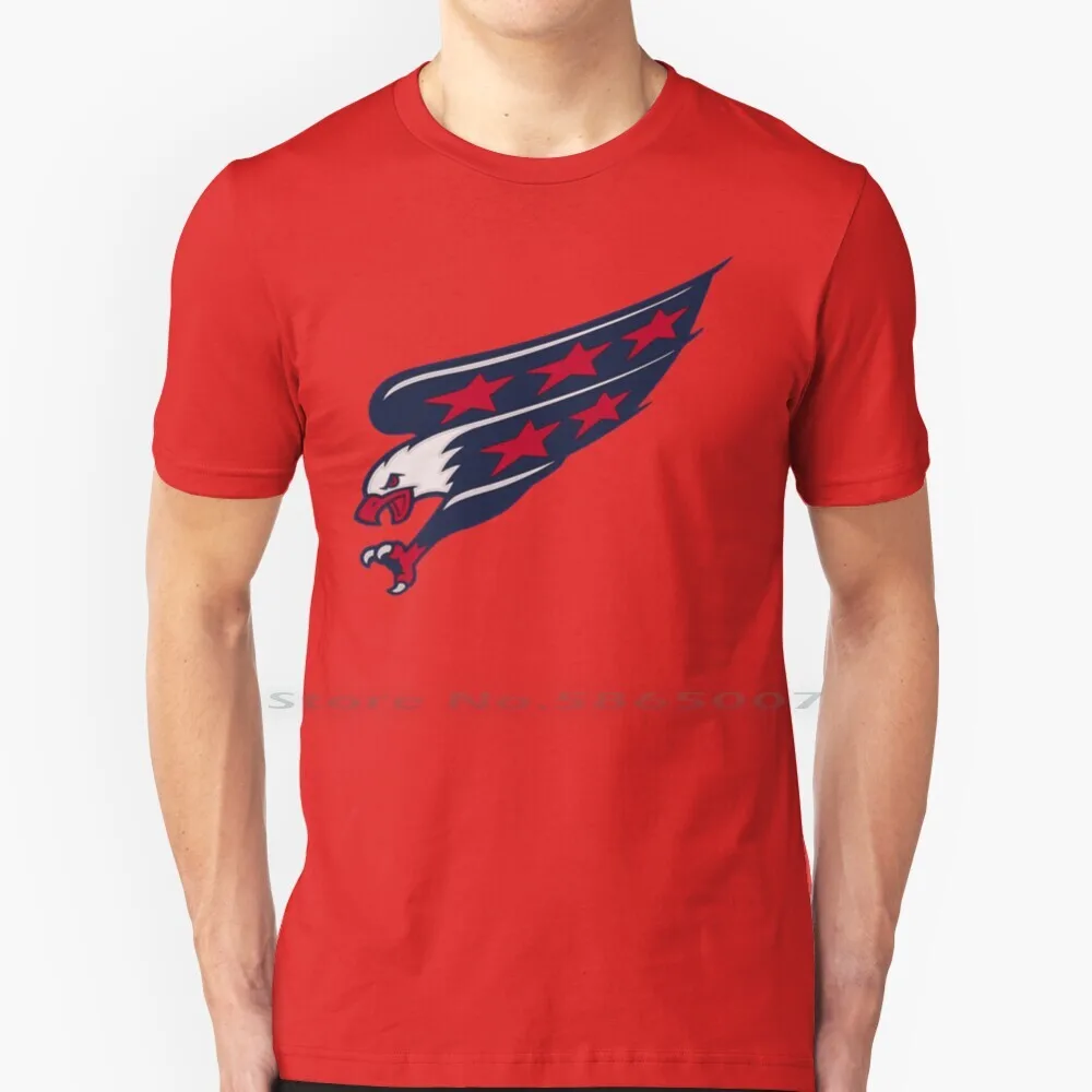 Washington Red Eagle Concept Logo T Shirt 100% Cotton Hockey Champs Caps Fan Throwback 2018 Alex Ovechkin Alternate Backstrom |