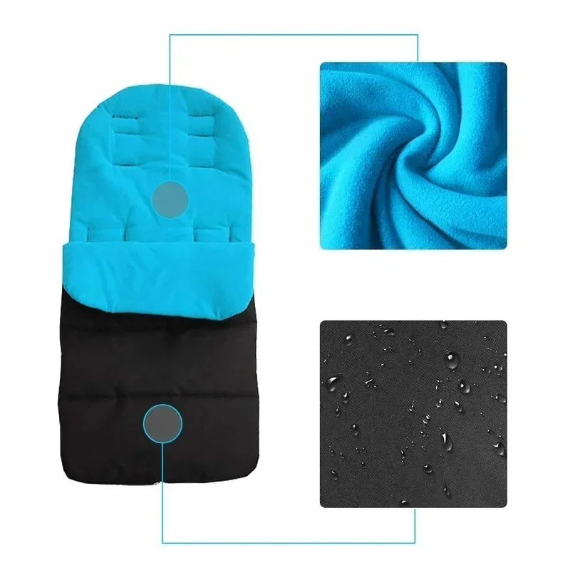 Stroller Sleeping Bag Universal Stroller Winter Sleeping Bag Kids Warm Windproof Footmuff Cover Blanket Toes Buggy Seat Cushion Newborn Accessories