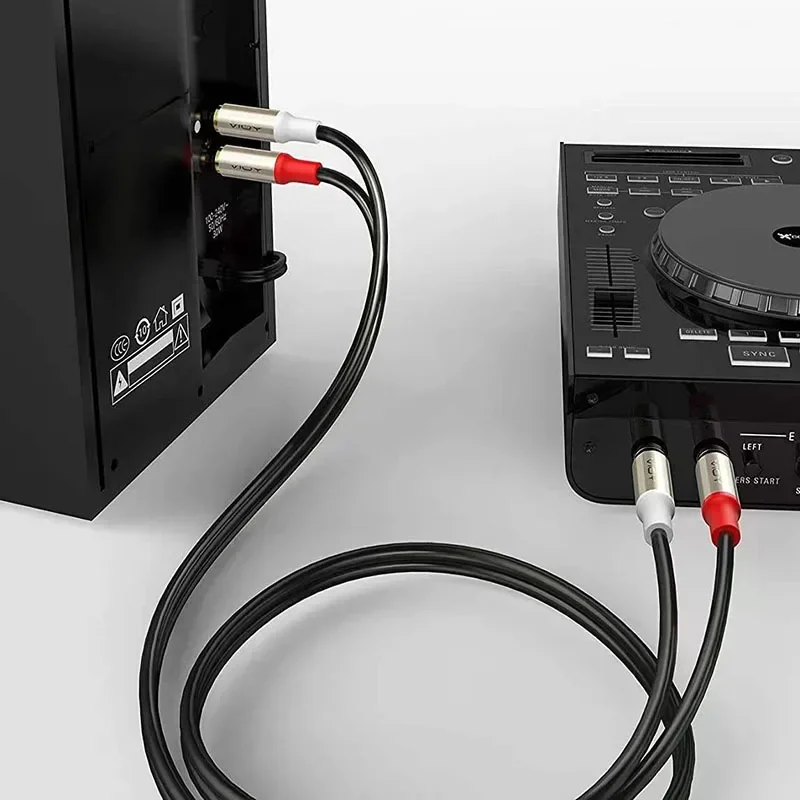 RCA 6.35mm 케이블 듀얼 1/4 인치 TS 듀얼 RCA 스테레오 오디오 상호 연결 케이블 스피커 홈 시어터 앰프 기타 피아노