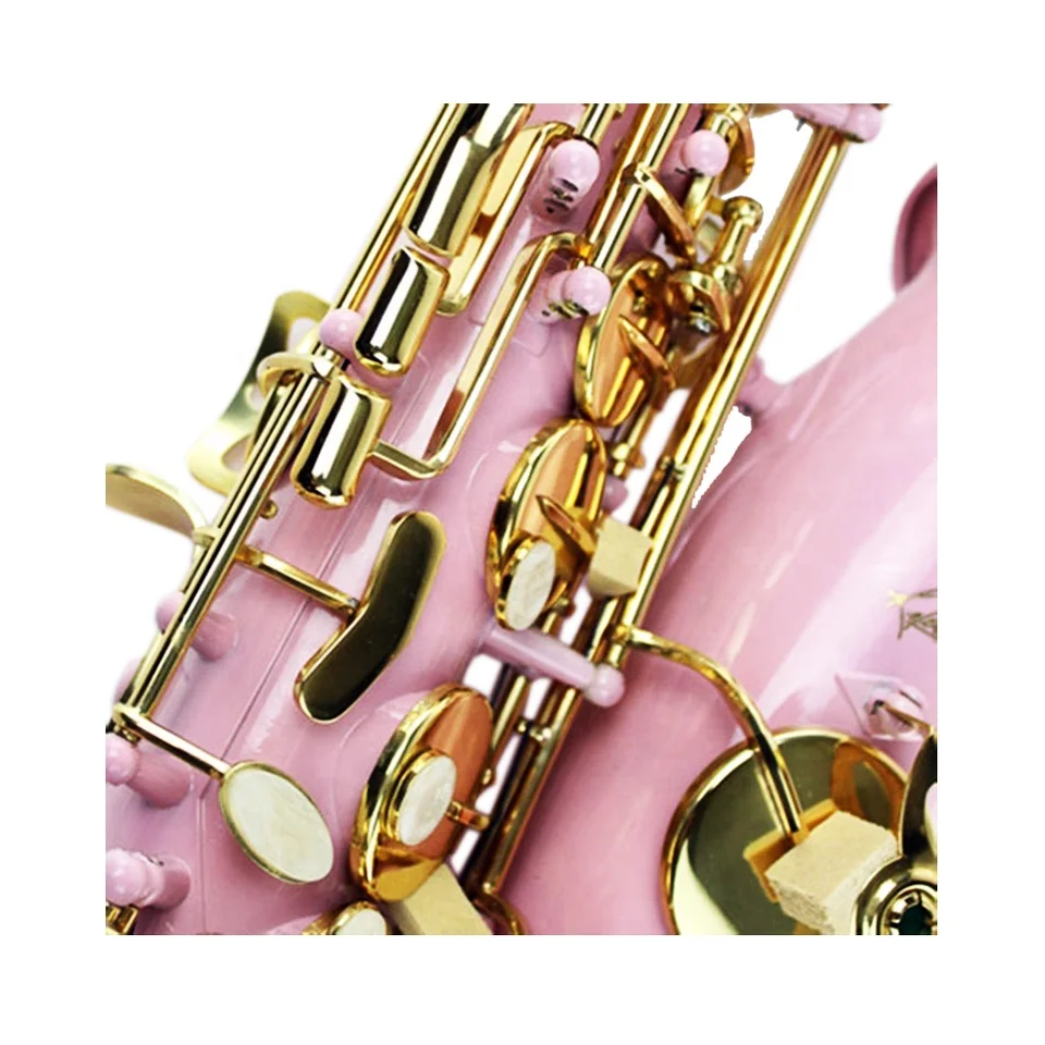 Bela OEM-Saxofone Alto, Barato Rosa Branco Laca, JYAS102DPWL, Alta