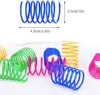 4/200Pcs Cat Spring Toy, Cat Spiral Toys Interactive for Indoor Colorful Cats Plastic Springs Coil for Kitten Hunting Swatting 4