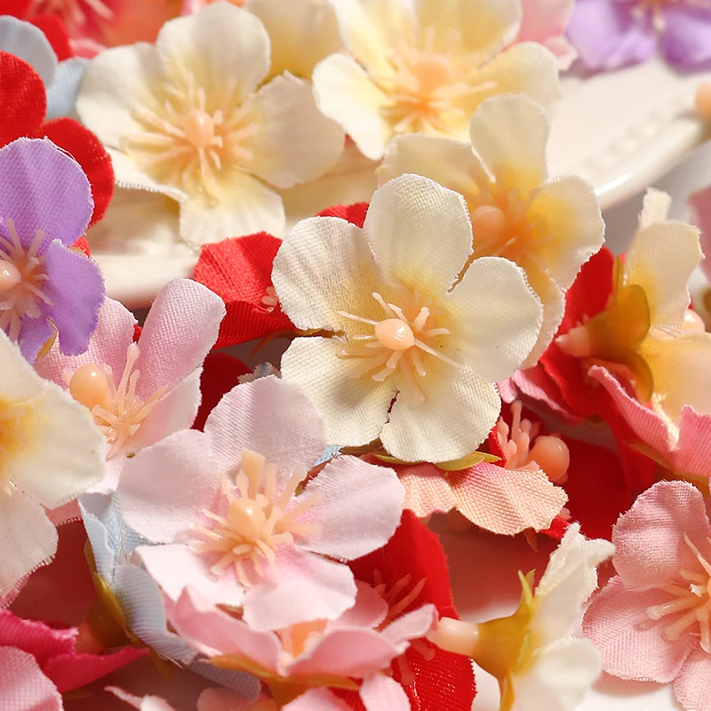 50 Stücke 2,5 cm Mini Gänseblümchen Künstliche Blumen Seide Gefälschte Blumen Köpfe für Zuhause Hochzeit Dekoration DIY Braut Kranz Dekor Zubehör – Detail 8