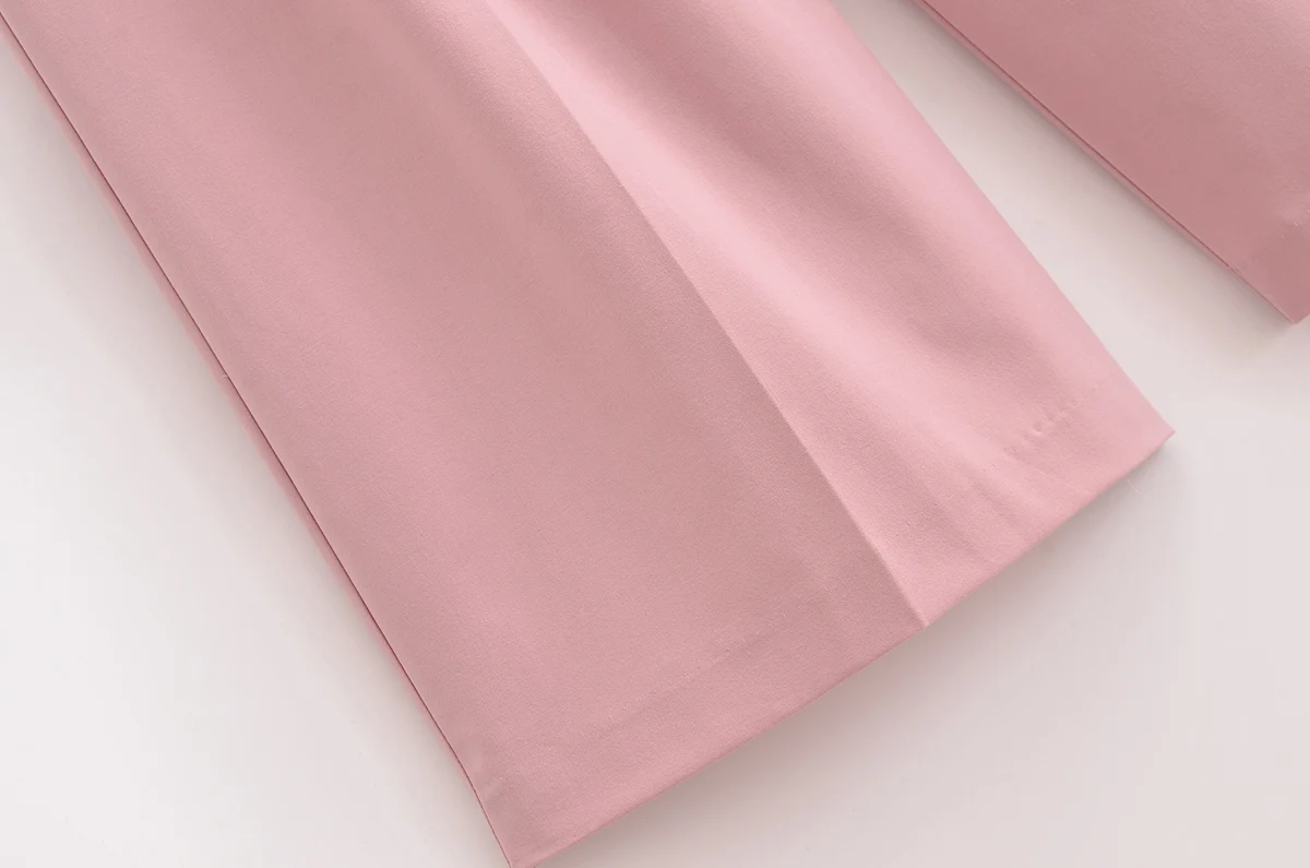 Tangada Women Black Wide Leg Suit Pants Trousers Lady Pants 6P0109