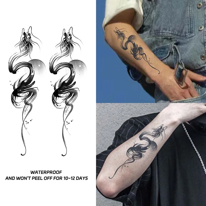 Temporarytattoostickerswaterproofmenandwomeninkdragon