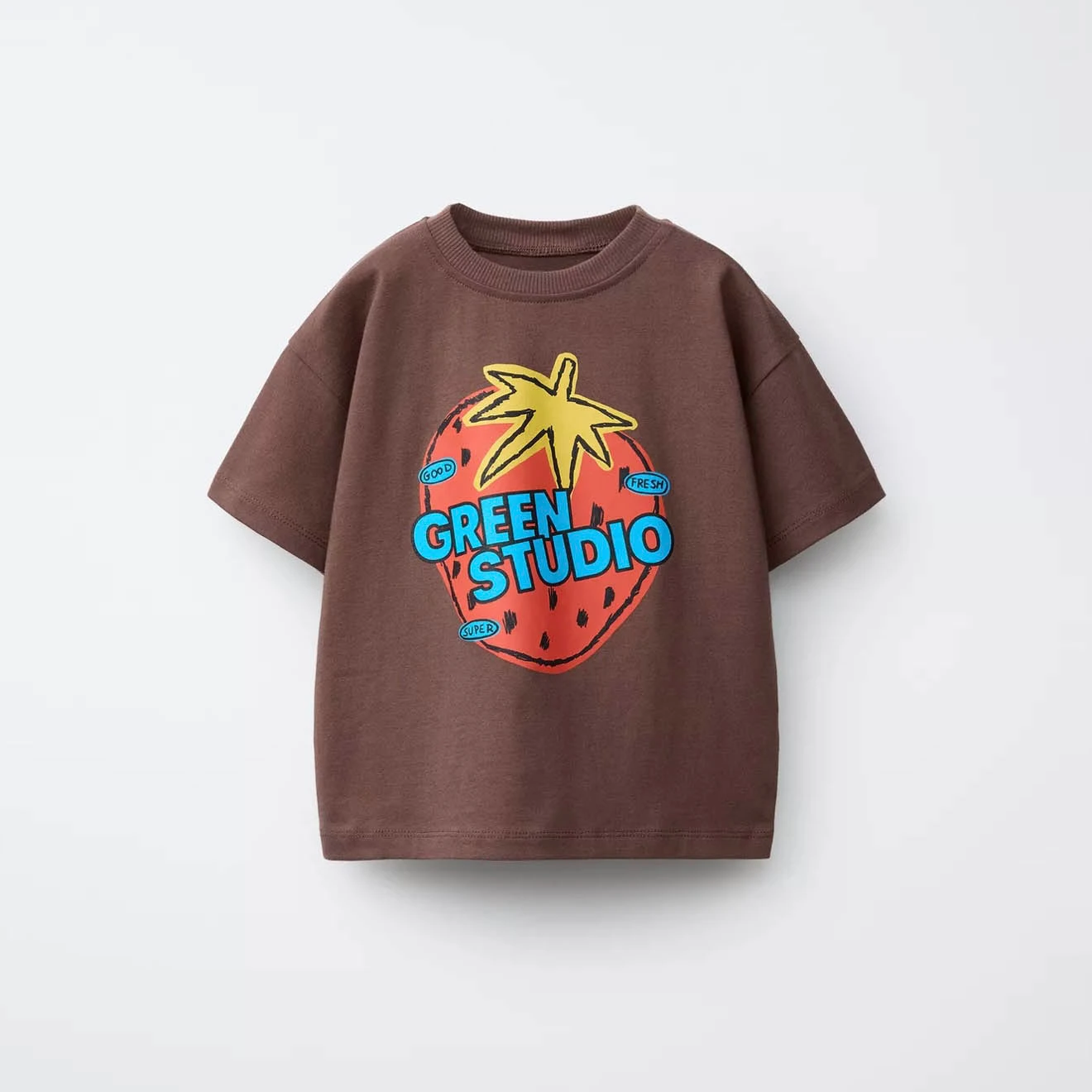 1-7Years Old Boys Girls Fashion T-shirt Summer Clothes Short-sleeved Tops Toddler Cartoon Printed Tees Loose Casual Sports Tees 2