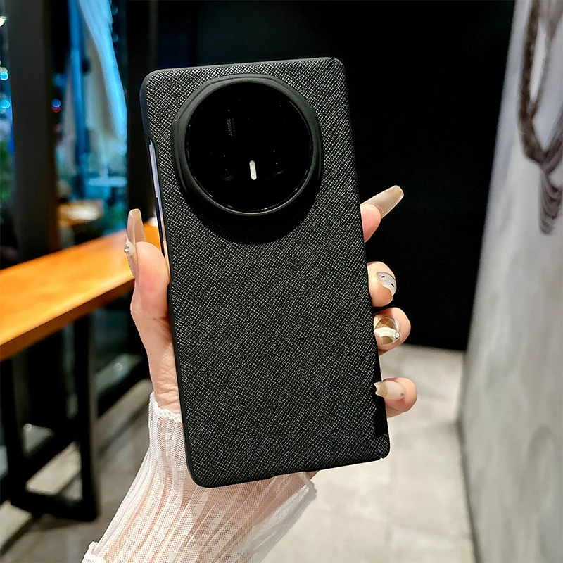 Shockproof Magnetic Hinge Leather Smartphone Case - Slim Hard PC Back, Full Protection