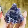 5CM Natural Amethyst Buddha Carving Polished Reiki Healing High Quality Room Decor Energy Gifts 1PCS 1