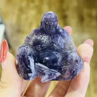 5CM Natural Amethyst Buddha Carving Polished Reiki Healing High Quality Room Decor Energy Gifts 1PCS 1