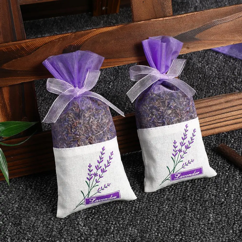 50pcs Lavender Sachet Bags Empty Deep Small Pouch Cotton Travel Packaging Decorative Aromatic Insect