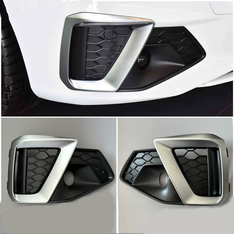 

Gloss Black Front Fog Lamp Light Cover Grille For 2020-2022 Audi A4 S4 S-Line