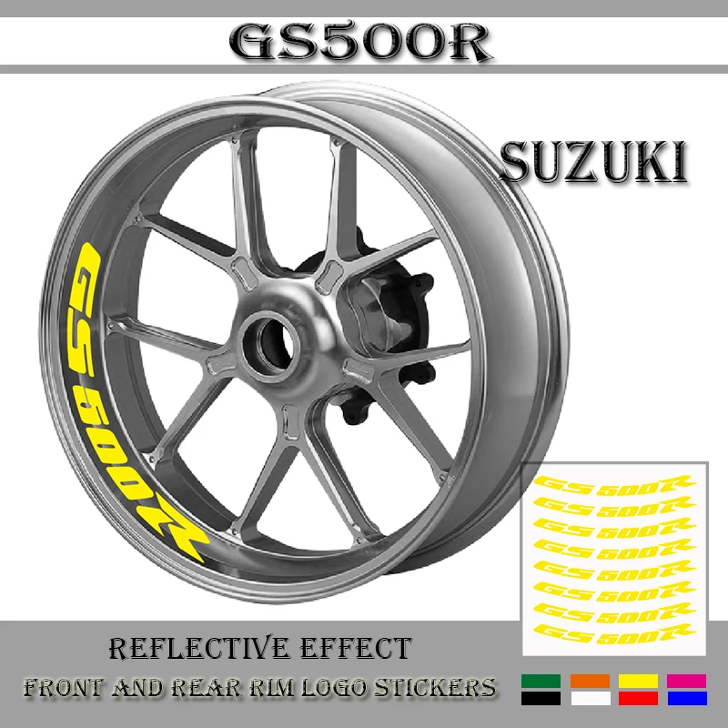 New Motorcycle Modified Wheel Sticker Waterproof Reflective Wheel Decal Color Wheel Side Strip for SUZUKI GS500R GS 500R