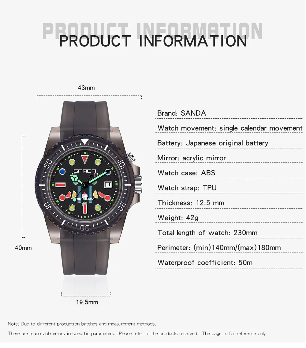 2023 Fashion Quartz Hot Sale Watch Luminous Calendar Function Electronic Wristwatch for Women Students Digital Clock SANDA 6078